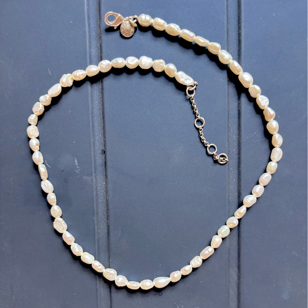 J CREW 18” Freshwater Pearl Necklace Natural Pearls Preppy & Classic
